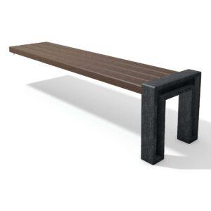 Anbaumodul für Parkbank HYDE PARK aus Recycling-Kunststoff, Breite 1650 mm