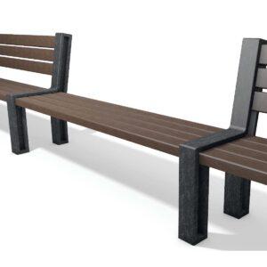 Hockerbank TAUNUS aus Recycling-Kunststoff, Breite 2000 mm, 4-Sitzer Parkbänke aus Kunststoff Produktbild Verbindungsmodul für Parkbank HYDE PARK aus Recycling-Kunststoff, Breite 1500 mm