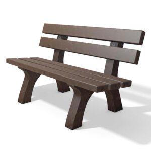 Parkbank PICCADILLY aus Recycling-Kunststoff, Breite 1500 mm, 3-Sitzer