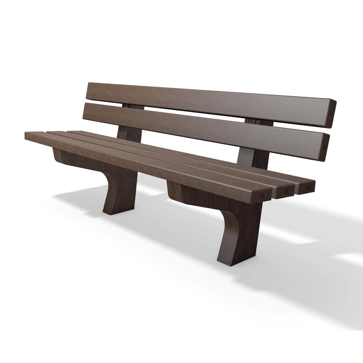 Parkbank SOMERSET aus Recycling-Kunststoff, Breite 2000 mm, 4-Sitzer