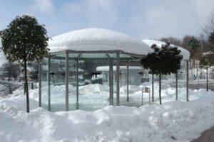 Raucherunterstand und Wartehalle D 750 aus Stahl mit Pavillon-Dach, Bausatz, Oktagon