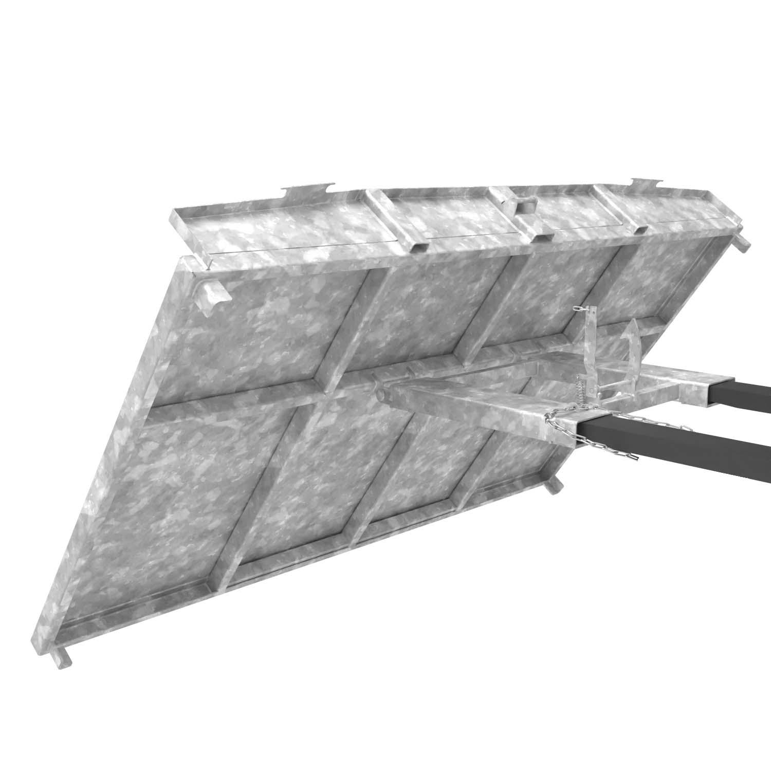 Restgitter-Palette RGP-2 aus Stahl, verzinkt, für den Stapleranbau, 3000x2000x380mm