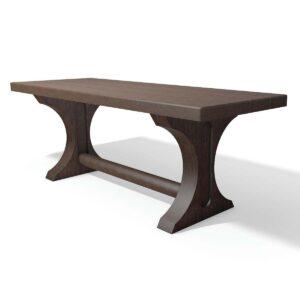 Handdesinfektionsmittelspender aus Edelstahl für 500/1000 ml Euroflaschen, mit Abfallsammler Desinfektionsmittelspender Produktbild Tisch TRINITY aus Recycling-Kunststoff, Breite 2000 mm, geschlossene Tischplatte