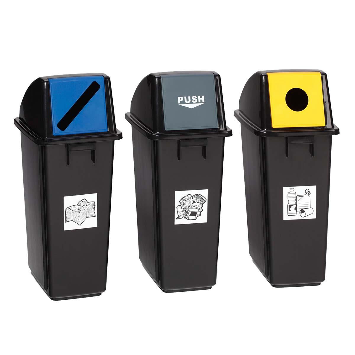 Wertstoffsammler aus Kunststoff, Volumen 58 l, flüssigkeitsdicht Wertstoffsammler Produktbild Wertstoffsammler aus Kunststoff, Volumen 58 l, flüssigkeitsdicht