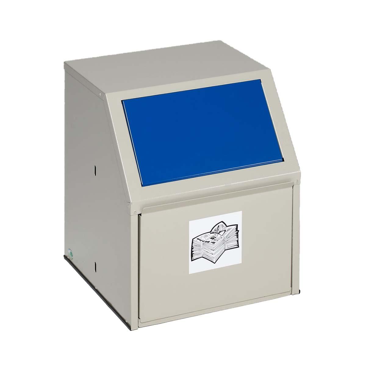 Wertstoffsammelbehälter aus Stahl, Volumen 23 l, GS-geprüft