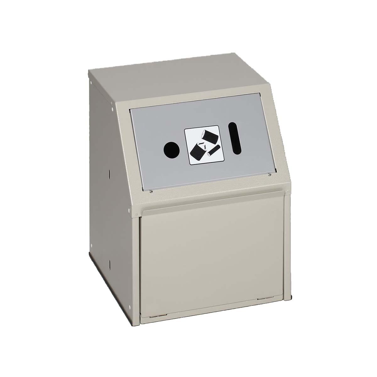 Wertstoffsammelbehälter aus Stahl, Volumen 2 x 11 l, GS-geprüft, für Batterien