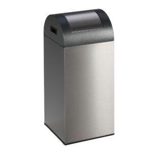 Wertstoffsammelbehälter aus Edelstahl, Volumen 60 l, selbstlöschend