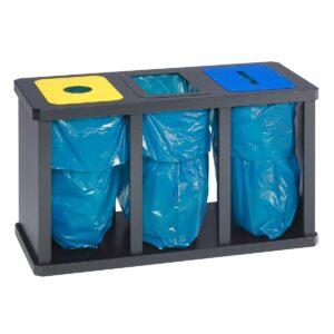 WSS-TE Wertstoffsammelstation aus Stahl, mit Klemmring